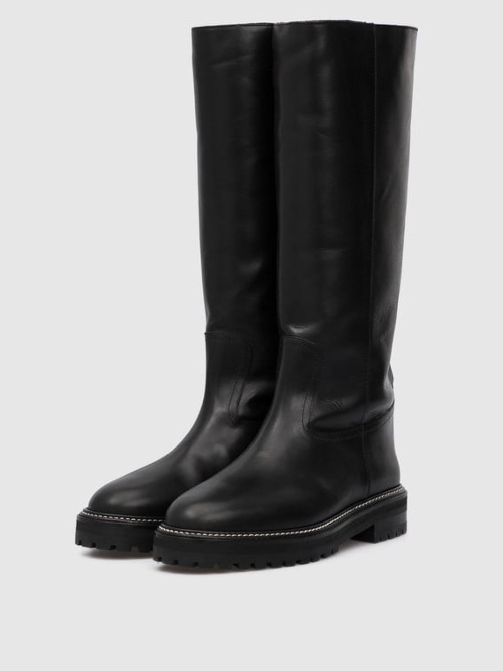 Jimmy Choo Yomi Leather Boots Shearling Lined Black 37.5 7.5 $1,125